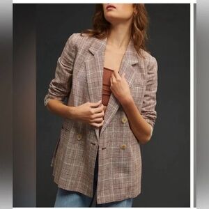 Maeve by Anthropologie Double Breasted Blazer Jacket- 8
